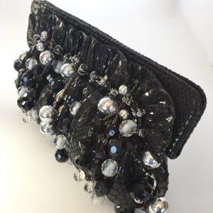 Upcycled Faux Leather Clutch Purse